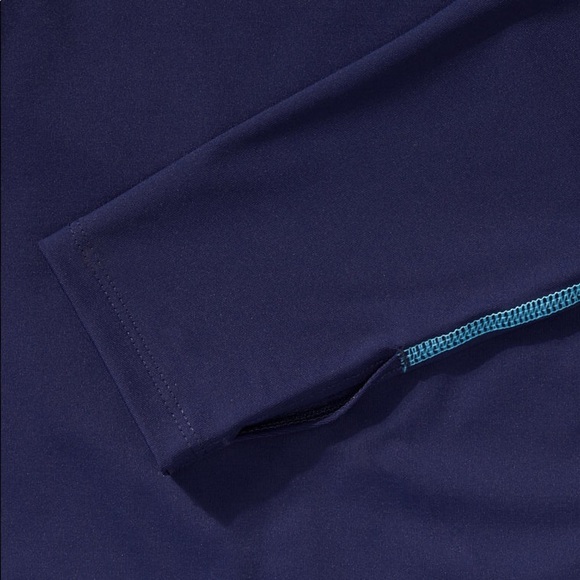 Victoria’s Secret PINK Lightweight Ultimate Half-Zip Medium Ensign Blue NEW - Picture 4 of 5